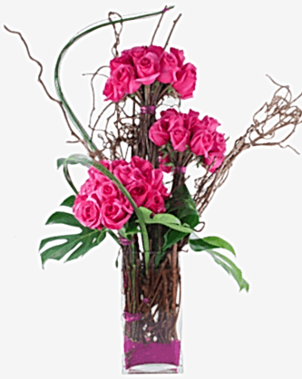 Modern Pembe Gül Aranjman